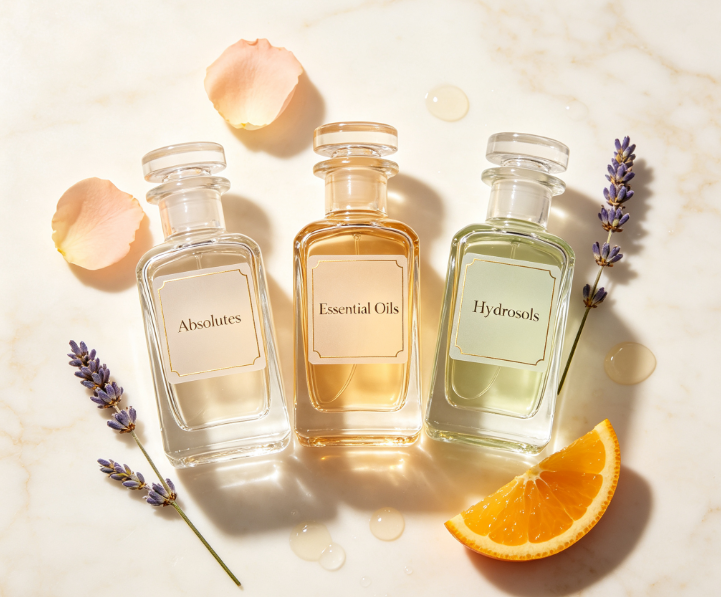 Understanding the Differences: Absolutes, Essential Oils, and Hydrosols